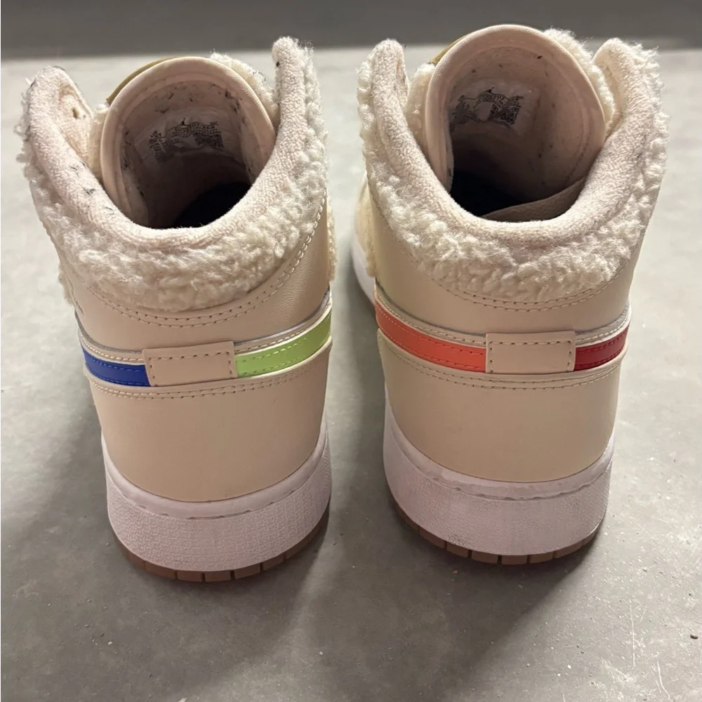 $250 Nike Air Jordan Mid Utility Fleece in Beige